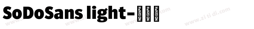 SoDoSans light字体转换